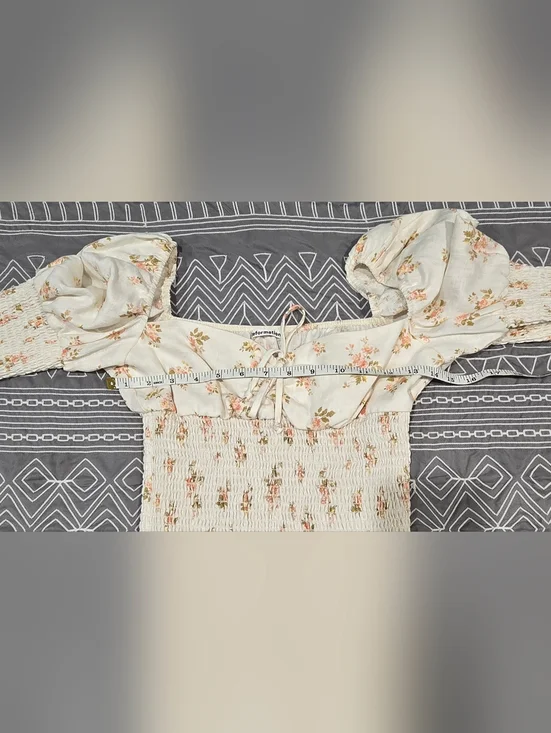 Reformation Floral Linen Haven Top Size Small - Picture 3 of 8